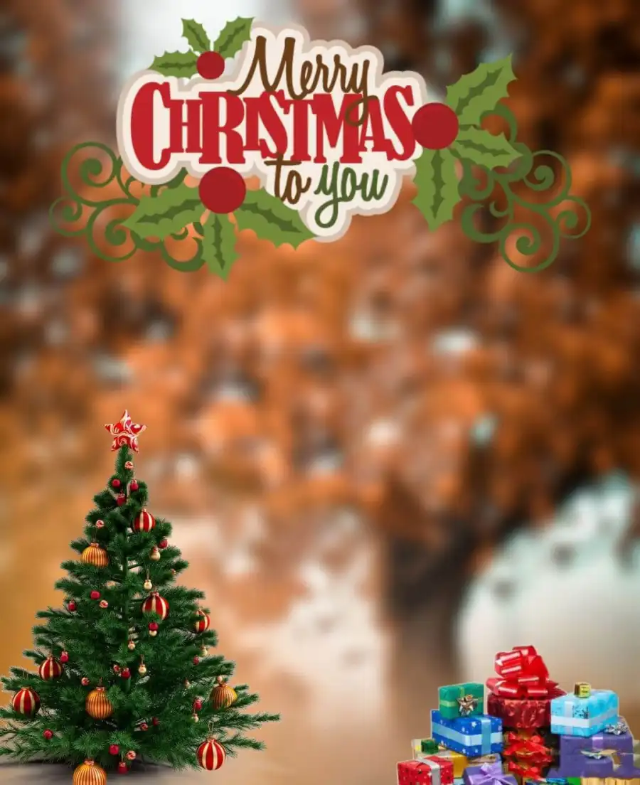 Merry Christmas Tree Blur CB Picsart Editing Background  HD