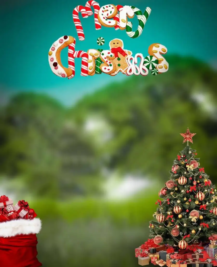 Merry Christmas Tree Blur CB Picsart Editing Background  HD