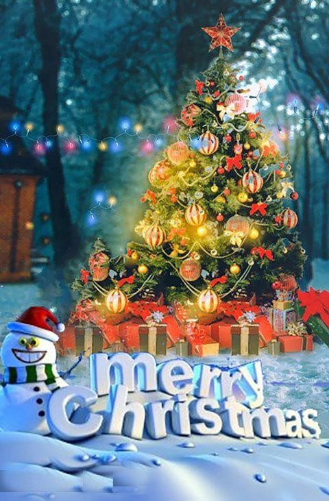 Merry Christmas Tree CB PicsArt Editing Background