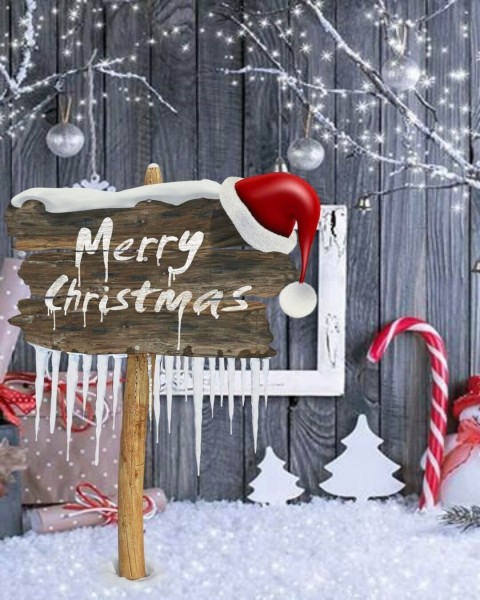 Merry Christmas Winter Photo Editing Full HD Background