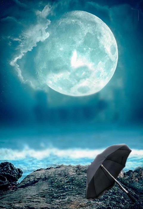 Moon Editing Picsart Background With Umbrella