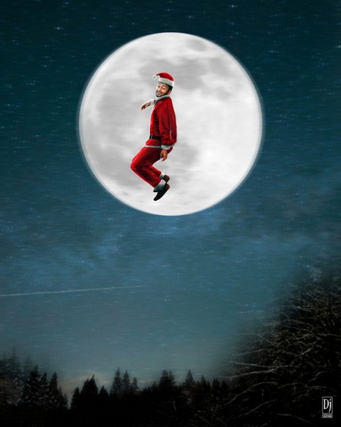 Moon Merry Christmas Photo Editing Full HD Background