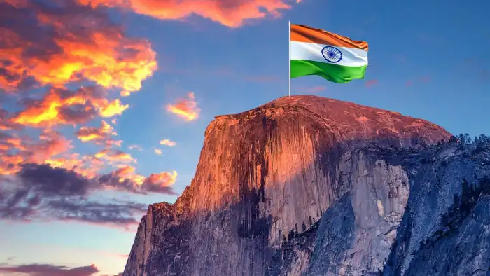 Mountain India Flag Background HD Images Wallpapers (