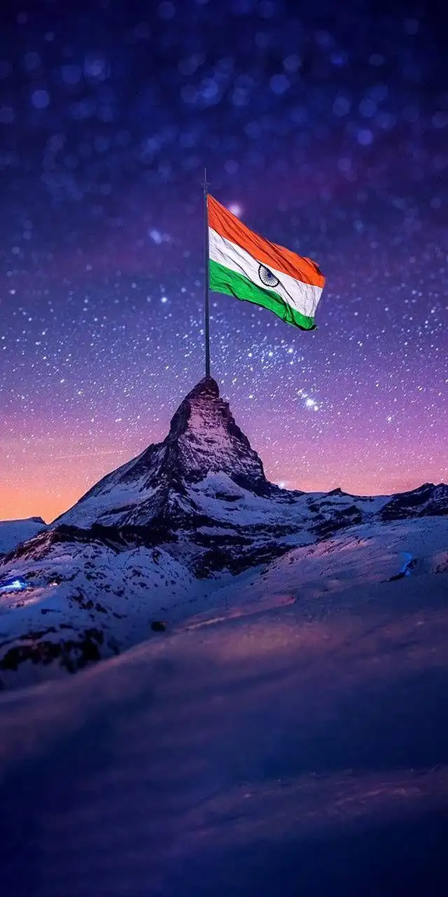 Mountain India Flag Phone iPhone Mobile Background HD Images 