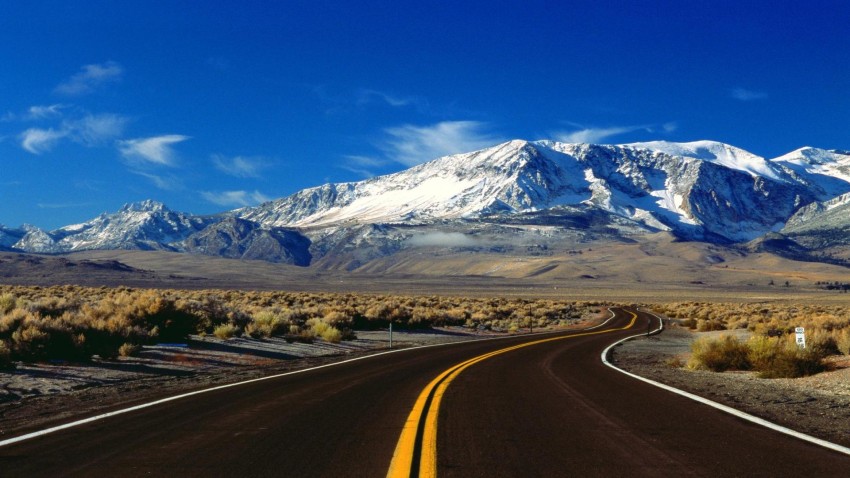 Mountain Nature Empty Road Background HD Background Free