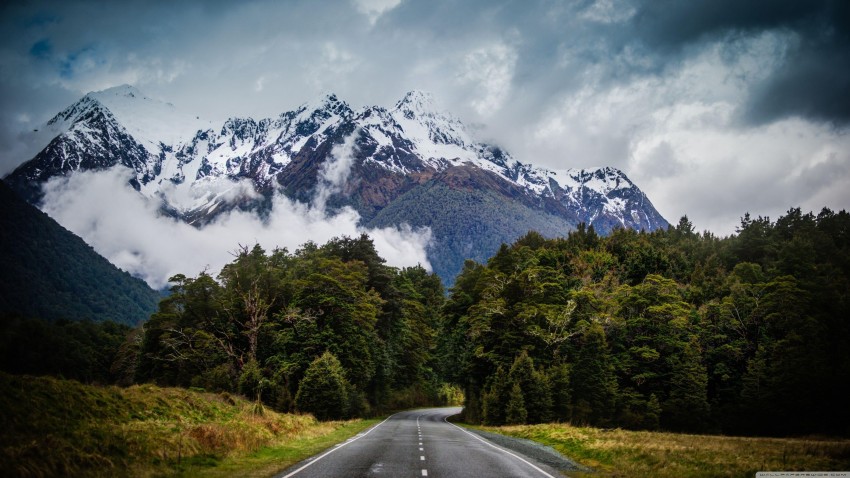 Mountain Nature Road Background Full HD Download