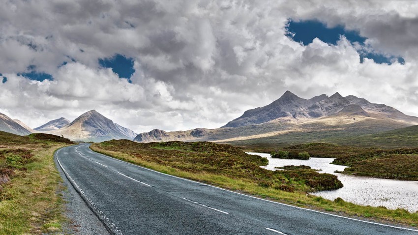 Mountain Nature Road Background Full HD Download