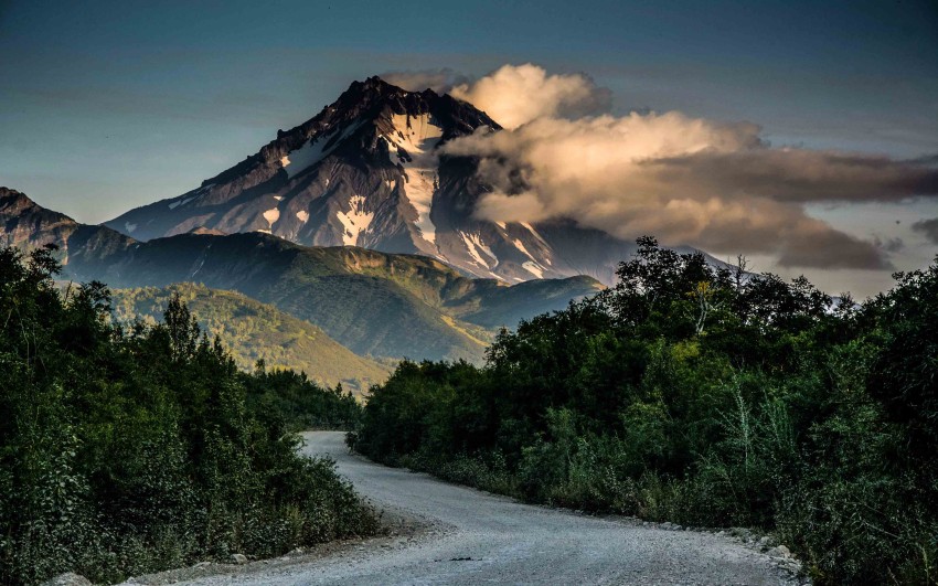 Mountain Nature Road Background HD Download