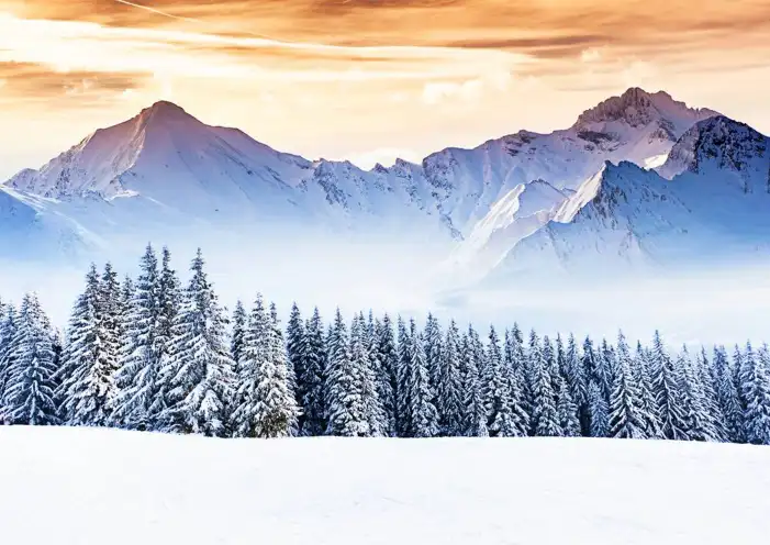 Mountain Winter Snow Background HD Images Free