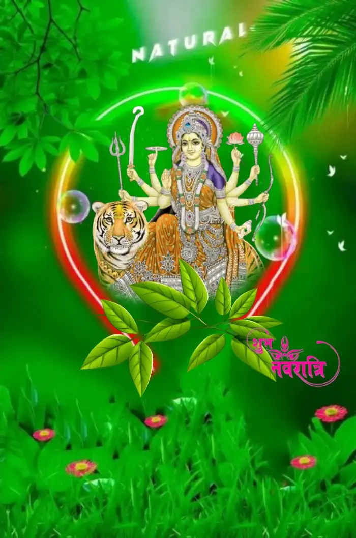 Natural Maa Durga Navratri Editing Background