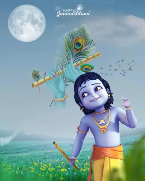 Nature Krishna Janmashtami Editing Background  Free