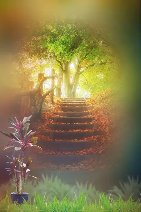 Nature Stairs Photo Studio Background  HD Download