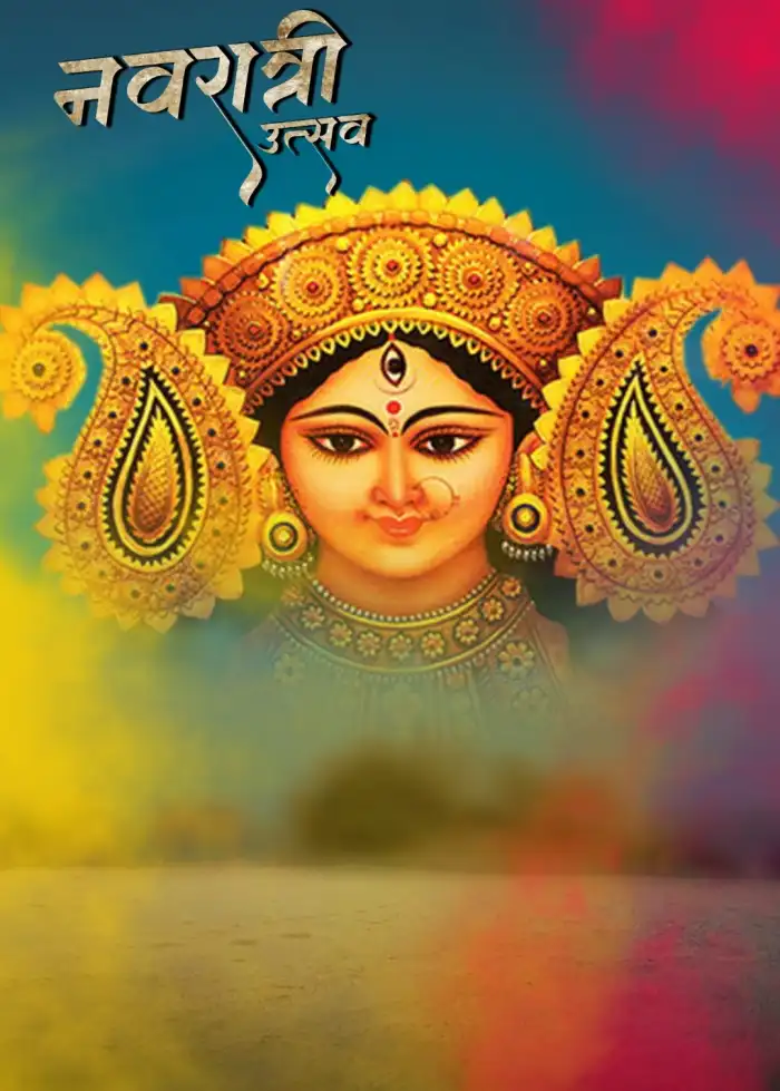 Navratri Maa Durga Face CB Editing Background HD