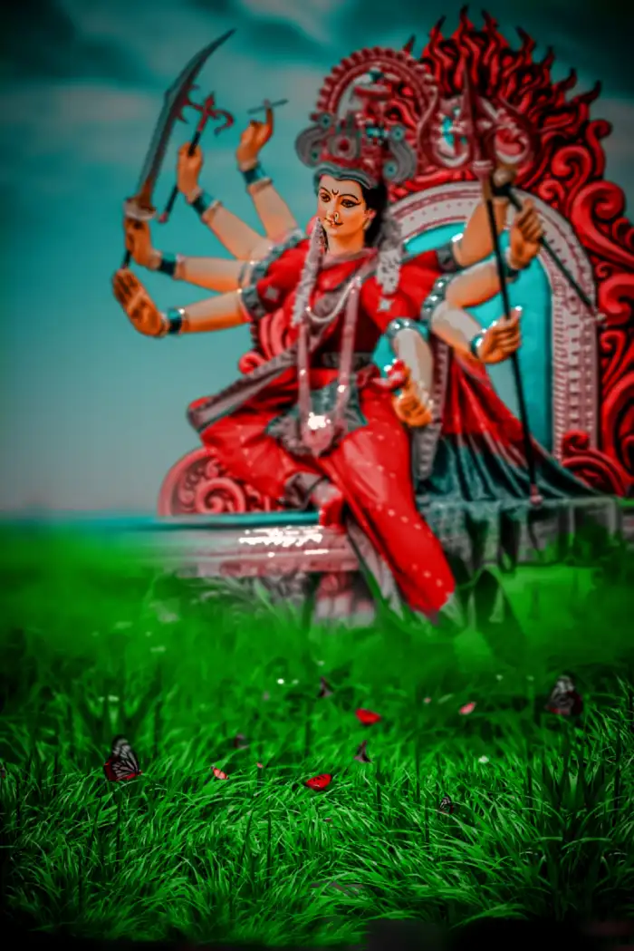 Navratri Maa Durga Large Size Photo Editing Background HD Images