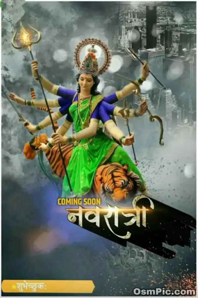 Navratri Maa Durga Marathi Banner Background HD Images