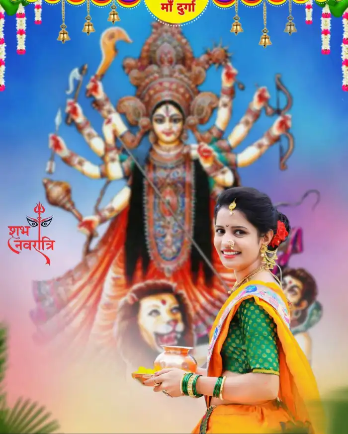 Navratri Maa Durga Photo Editing Background HD Images