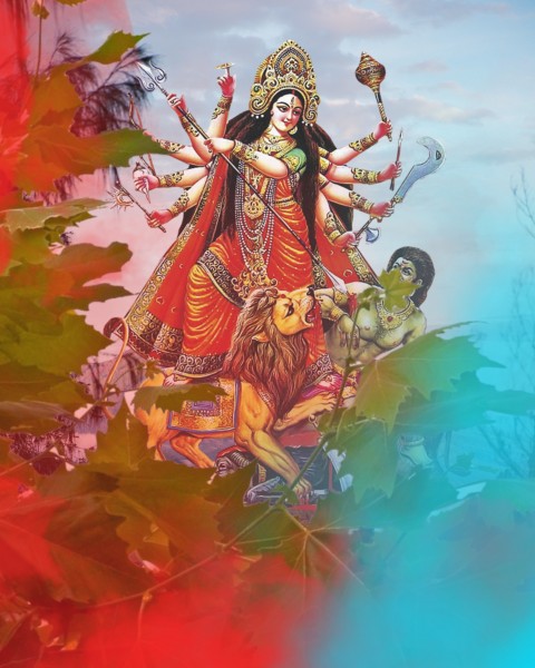 Navratri Maa Durga PicsArt Editing Background