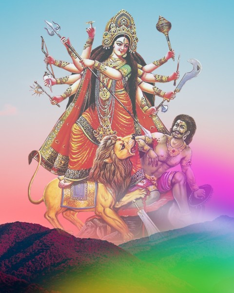 Navratri Maa Durga Puja CB PicsArt Editing Background