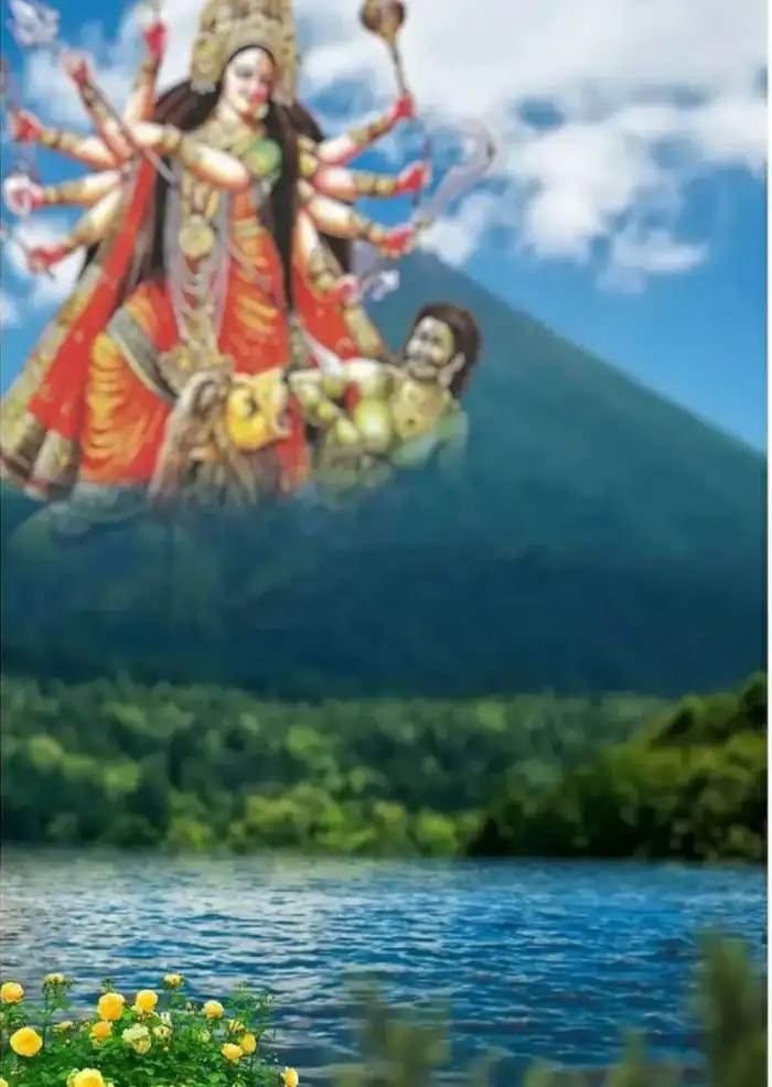 Navratri Mountain Sea Nature CB Editing Background HD