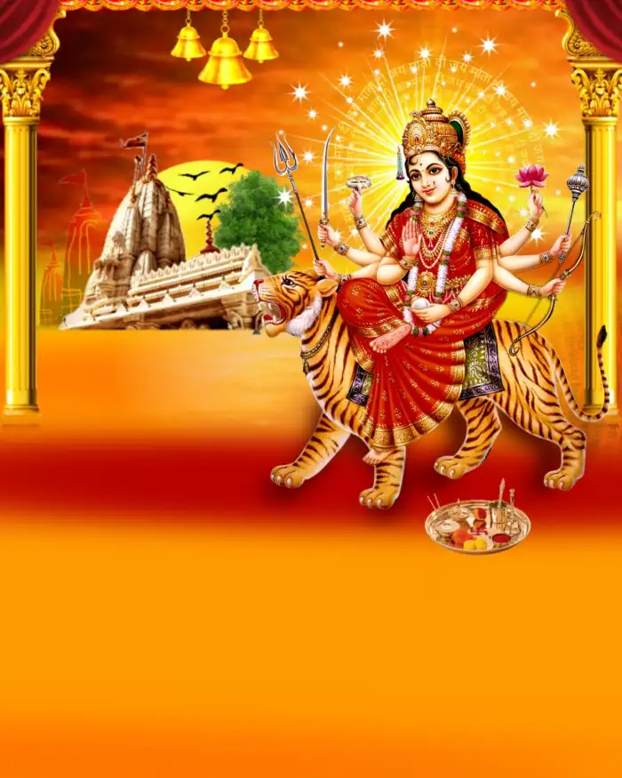 Navratri Poster Maa Durga Photo Editing Background HD Images