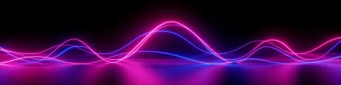 Neon Blue Purple Dark Retro Background