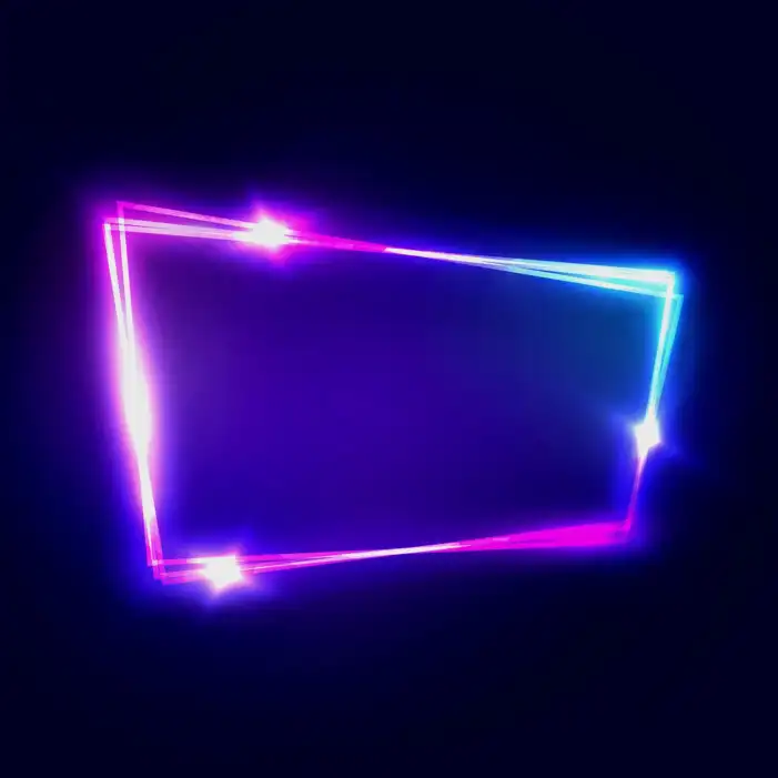 Neon Blue Purple Light Frame Background