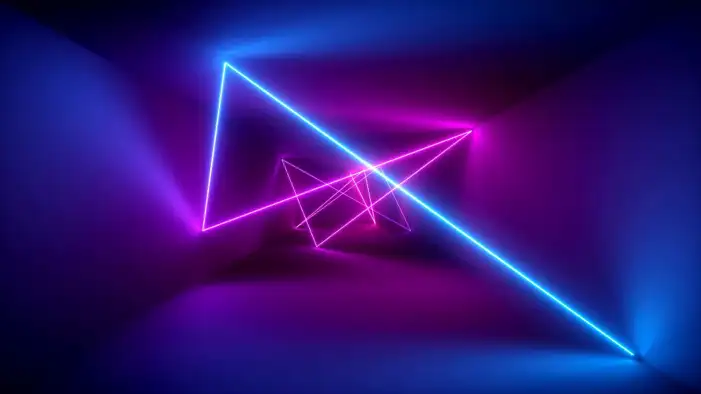 Neon Blue Purple Room Background