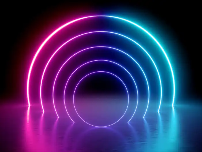 Neon Circle Light Free Background