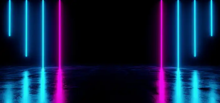 Neon Retro Blue Purple Light Background