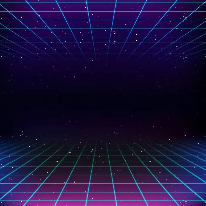 Neon Retro Blue Purple Light Background