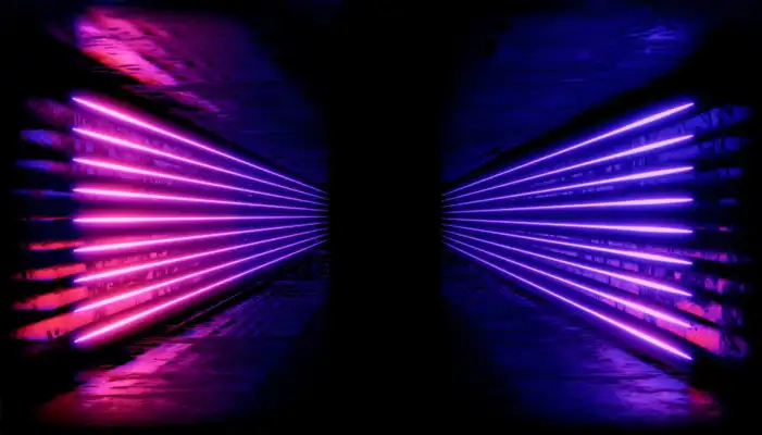 Neon Retro Blue Purple Light Background