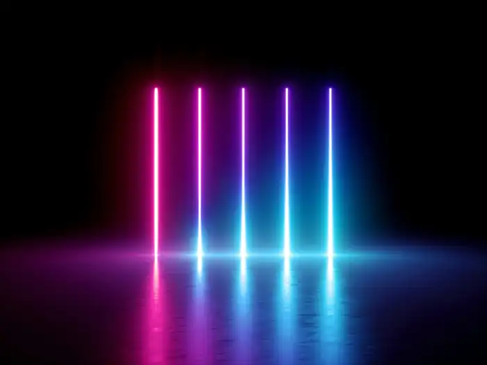 Neon Retro Blue Purple Light Background