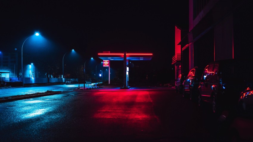 Neon Road Background Wallpaper Full HD Download