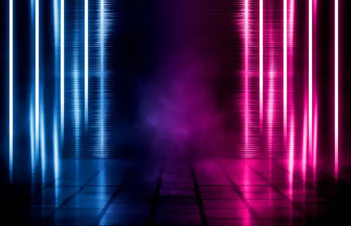 Neon Room Blue Red Light Background HD Images