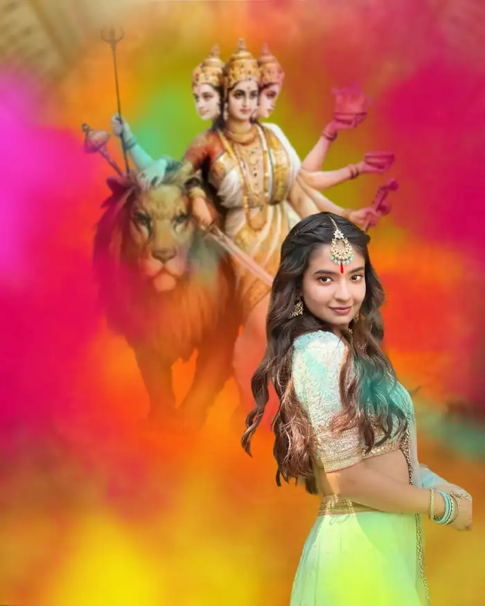 New CB Navratri Maa Durga Girl Editing Background