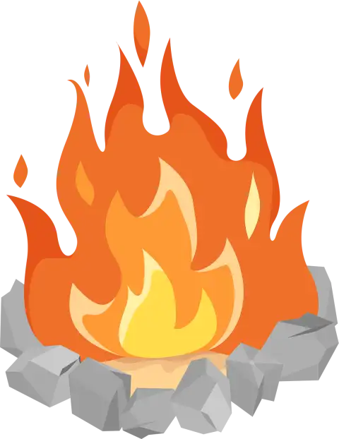 New Wood Campfire Burning Fire Clipart PNG