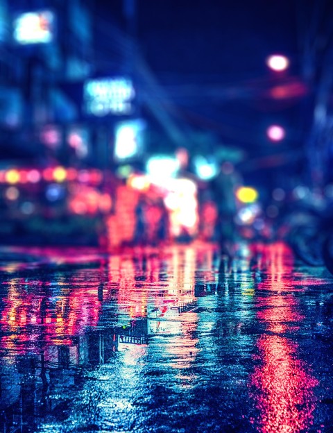 Night City Road CB Photoshop Editing Background Full HD