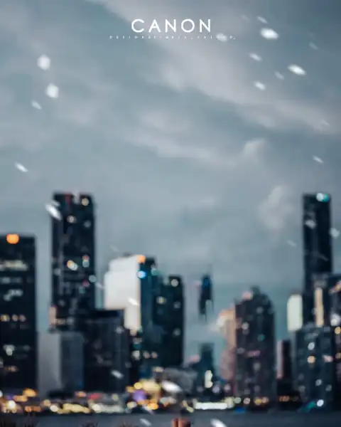 Night City Snow Picsart Background Full HD Download