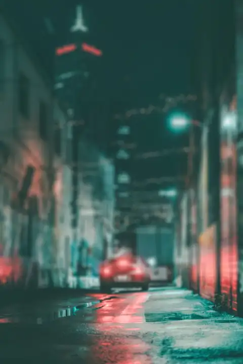 Night City Street CB Picsart  Background HD Download