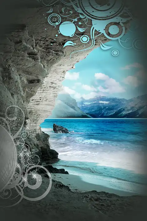 Ocean Indoor Studio Background HD Download