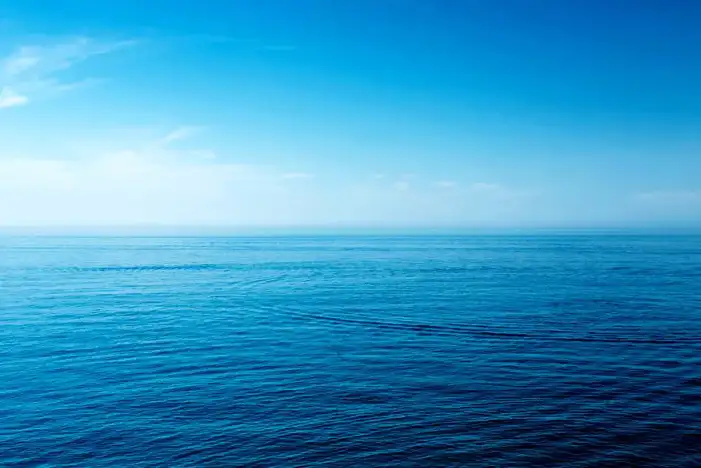 Ocean Water With Blue Sky Background HD Images