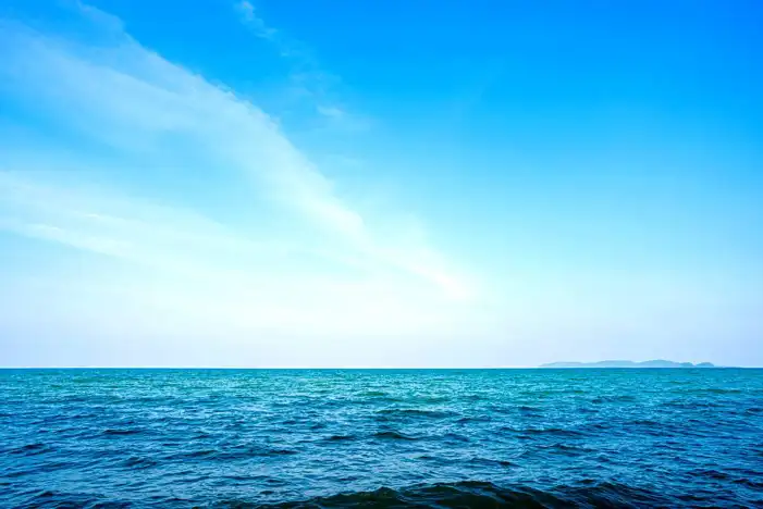 Ocean Water With Blue Sky Background HD Images