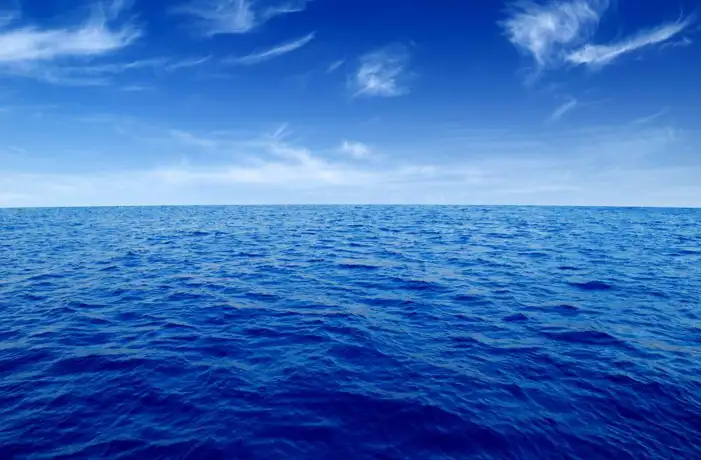 Ocean Water With Blue Sky Background HD Images