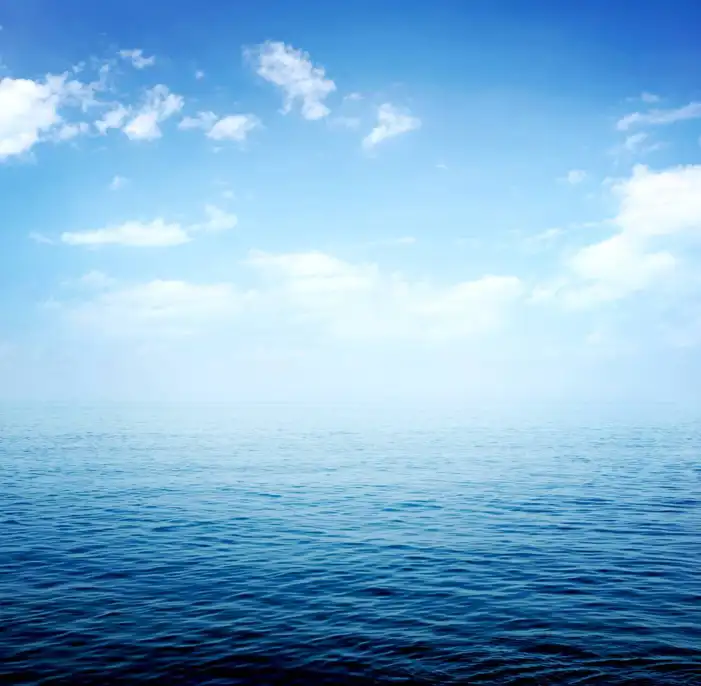 Ocean Water With Blue Sky Background HD Images