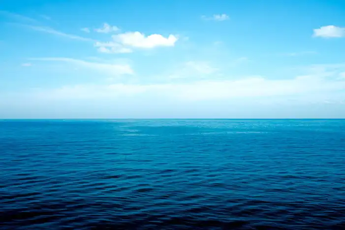 Ocean Water With Blue Sky Background HD Images