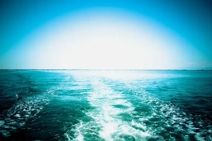 Ocean Water With Blue Sky Background HD Images