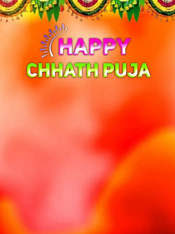 Orange Banner Chhath Puja Editing Background HD