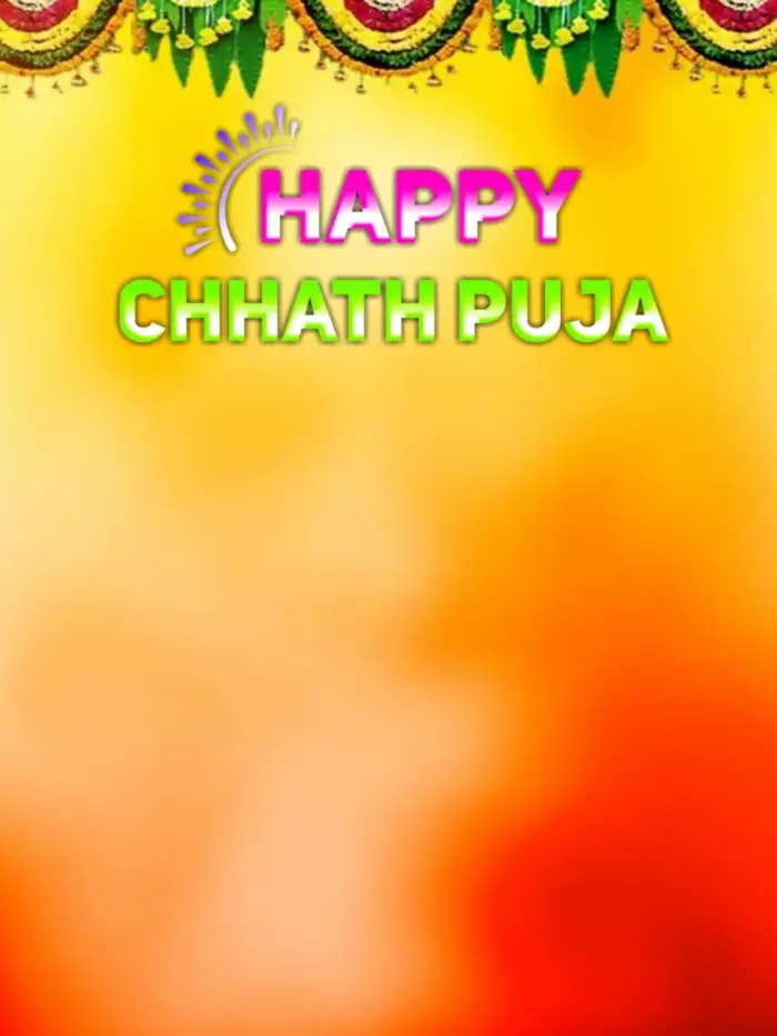 Orange Banner Chhath Puja Editing Background HD