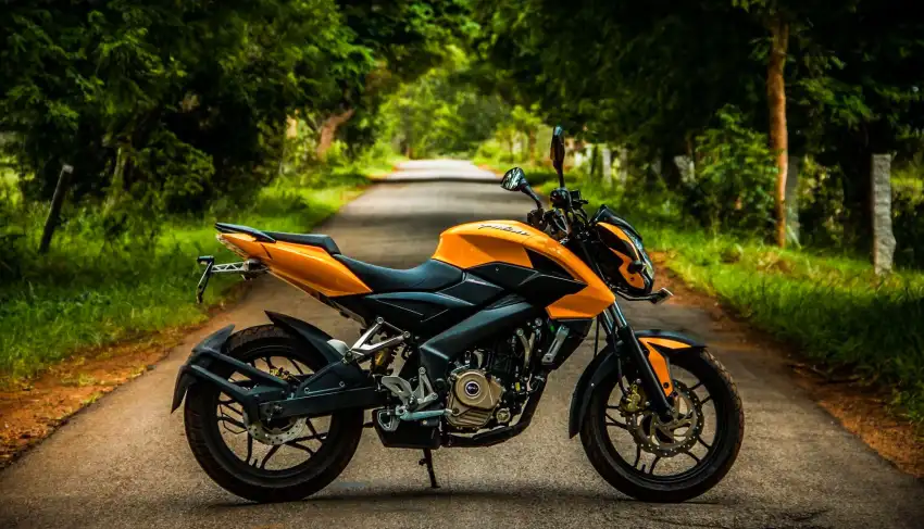 Orange Pulsar Bike Editing Background HD Download