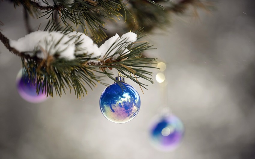 Ornaments Christmas Tree Background HD Download